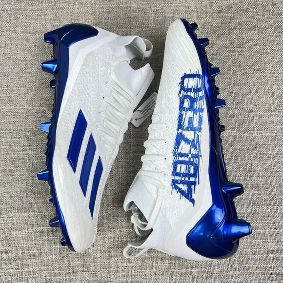 Adidas Adizero Primeknit Football Cleats Mens Size 13 White Blue GV9621